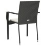 Garden chairs with cushions 4 units black synthetic rattan by vidaXL, Garden chairs - Ref: Foro24-319883, Price: 240,37 €, Di...