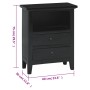 Solid black mahogany wood nightstand 60x30x75 cm by vidaXL, Sideboards - Ref: Foro24-337887, Price: 154,50 €, Discount: %