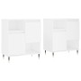 Aparadores 2 piezas madera contrachapada blanco de vidaXL, Aparadores - Ref: Foro24-3190117, Precio: 114,21 €, Descuento: %