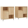 Aparadores 2 piezas madera contrachapada color roble sonoma de vidaXL, Aparadores - Ref: Foro24-3190120, Precio: 135,99 €, De...