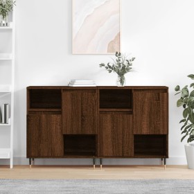 Sideboards 2 pieces oak brown plywood by vidaXL, Sideboards - Ref: Foro24-3190124, Price: 113,00 €, Discount: %