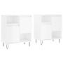 Aparadores 2 uds madera contrachapada blanco brillo de vidaXL, Aparadores - Ref: Foro24-3190127, Precio: 118,43 €, Descuento: %