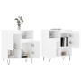 Aparadores 2 uds madera contrachapada blanco brillo de vidaXL, Aparadores - Ref: Foro24-3190127, Precio: 118,43 €, Descuento: %