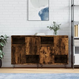 2-teilige Sideboards aus geräuchertem Eichensperrholz von vidaXL, Sideboards - Ref: Foro24-3190130, Preis: 108,97 €, Rabatt: %