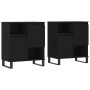 Display cabinets 2 units plywood black by vidaXL, Sideboards - Ref: Foro24-3190134, Price: 150,68 €, Discount: %