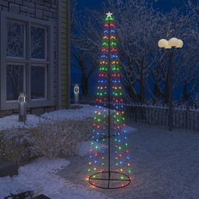 Árbol de Navidad forma de cono 136 LED de colores 70x240 cm de vidaXL, Arboles de navidad - Ref: Foro24-51287, Precio: 89,73 ...