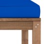 Garden stool footrest with blue cushion by vidaXL, Modular outdoor sofas - Ref: Foro24-3067270, Price: 56,02 €, Discount: %