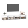 Mueble de TV con luces LED blanco 240x35x40 cm de vidaXL, Muebles TV - Ref: Foro24-3152762, Precio: 146,33 €, Descuento: %