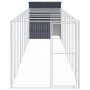 Dog kennel with galvanized steel gray enclosure 165x1067x181 cm by vidaXL, Dog kennels - Ref: Foro24-3189102, Price: 747,28 €...