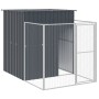 Hundehütte mit Gehege verzinkter Stahl grau 165x1067x181 cm von vidaXL, Hundehütten - Ref: Foro24-3189102, Preis: 747,28 €, R...