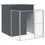 Hundehütte mit Corral grau verzinktem Stahl 165x863x181 cm von vidaXL, Hundehütten - Ref: Foro24-3189101, Preis: 609,51 €, Ra...