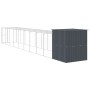 Chicken coop with corral gray galvanized steel 165x1067x181 cm by vidaXL, Cages and habitats for small animals - Ref: Foro24-...