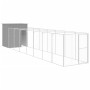 Caseta perros corral acero galvanizado gris claro 165x863x181cm de vidaXL, Casetas para perros - Ref: Foro24-3189106, Precio:...