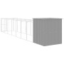 Caseta perros corral acero galvanizado gris claro 165x863x181cm de vidaXL, Casetas para perros - Ref: Foro24-3189106, Precio:...