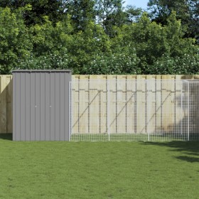 Light gray galvanized steel corral doghouse 165x1271x181cm by vidaXL, Dog kennels - Ref: Foro24-3189108, Price: 887,99 €, Dis...