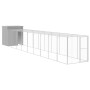 Gallinero y corral acero galvanizado gris claro 165x1067x181 cm de vidaXL, Jaulas y habitáculos para animales pequeños - Ref:...