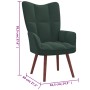 Dark green velvet relaxation armchair by vidaXL, Armchairs - Ref: Foro24-328053, Price: 103,06 €, Discount: %