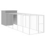 Gallinero con corral acero galvanizado gris claro 165x659x181cm de vidaXL, Jaulas y habitáculos para animales pequeños - Ref:...