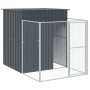 Caseta perros con corral acero galvanizado gris 165x659x181 cm de vidaXL, Casetas para perros - Ref: Foro24-3189100, Precio: ...