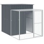 Gallinero con corral acero galvanizado gris 165x863x181 cm de vidaXL, Jaulas y habitáculos para animales pequeños - Ref: Foro...