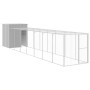 Gallinero con corral acero galvanizado gris claro 165x863x181cm de vidaXL, Jaulas y habitáculos para animales pequeños - Ref:...