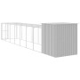 Gallinero con corral acero galvanizado gris claro 165x863x181cm de vidaXL, Jaulas y habitáculos para animales pequeños - Ref:...