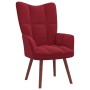 Sillón de relax de terciopelo rojo vino tinto de vidaXL, Sillones - Ref: Foro24-328056, Precio: 115,76 €, Descuento: %