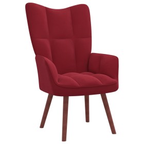 Red Wine Red Velvet Relaxation Armchair by vidaXL, Armchairs - Ref: Foro24-328056, Price: 108,03 €, Discount: %