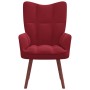 Sillón de relax de terciopelo rojo vino tinto de vidaXL, Sillones - Ref: Foro24-328056, Precio: 115,76 €, Descuento: %