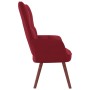 Sillón de relax de terciopelo rojo vino tinto de vidaXL, Sillones - Ref: Foro24-328056, Precio: 115,76 €, Descuento: %