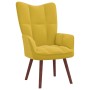 Sillón de relax de terciopelo amarillo mostaza de vidaXL, Sillones - Ref: Foro24-328058, Precio: 109,03 €, Descuento: %