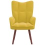 Sillón de relax de terciopelo amarillo mostaza de vidaXL, Sillones - Ref: Foro24-328058, Precio: 109,03 €, Descuento: %