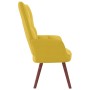 Sillón de relax de terciopelo amarillo mostaza de vidaXL, Sillones - Ref: Foro24-328058, Precio: 109,03 €, Descuento: %