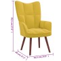 Sillón de relax de terciopelo amarillo mostaza de vidaXL, Sillones - Ref: Foro24-328058, Precio: 109,03 €, Descuento: %