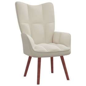 Cream white velvet recliner by vidaXL, Armchairs - Ref: Foro24-328060, Price: 141,91 €, Discount: %