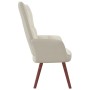 Sillón de relax de terciopelo blanco crema de vidaXL, Sillones - Ref: Foro24-328060, Precio: 151,36 €, Descuento: %