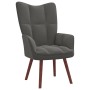 Sillón de relax con taburete terciopelo gris oscuro de vidaXL, Sillones - Ref: Foro24-328063, Precio: 116,32 €, Descuento: %