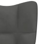 Sillón de relax con taburete terciopelo gris oscuro de vidaXL, Sillones - Ref: Foro24-328063, Precio: 116,32 €, Descuento: %