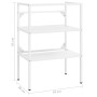 White iron washbasin structure 59x38x83 cm by vidaXL, bathroom vanities - Ref: Foro24-338485, Price: 62,38 €, Discount: %