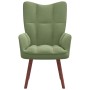 Sillón de relax de terciopelo verde claro de vidaXL, Sillones - Ref: Foro24-328054, Precio: 146,54 €, Descuento: %