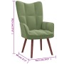 Sillón de relax de terciopelo verde claro de vidaXL, Sillones - Ref: Foro24-328054, Precio: 146,54 €, Descuento: %