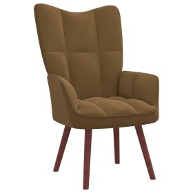 Brown velvet relaxation armchair by vidaXL, Armchairs - Ref: Foro24-328059, Price: 124,75 €, Discount: %