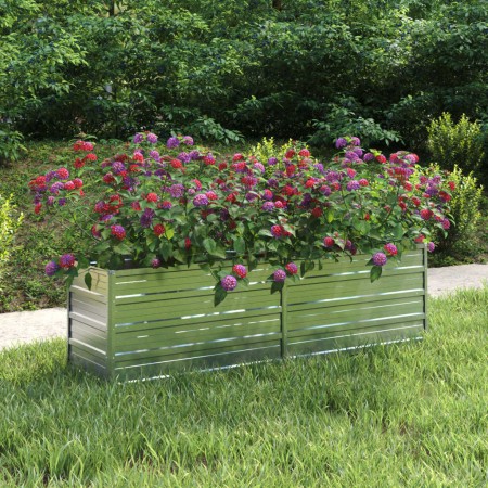 Silver galvanized steel flower bed 160x40x45 cm by vidaXL, Pots and planters - Ref: Foro24-316895, Price: 40,81 €, Discount: %