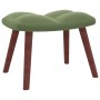 Sillón de relax con taburete de terciopelo verde claro de vidaXL, Sillones - Ref: Foro24-328065, Precio: 141,32 €, Descuento: %