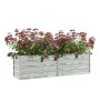 Silver galvanized steel flower bed 160x40x45 cm by vidaXL, Pots and planters - Ref: Foro24-316895, Price: 40,81 €, Discount: %