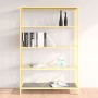 Gold and black tempered glass shelf by vidaXL, Bookcases and shelves - Ref: Foro24-331642, Price: 117,08 €, Discount: %