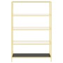 Gold and black tempered glass shelf by vidaXL, Bookcases and shelves - Ref: Foro24-331642, Price: 117,08 €, Discount: %