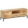 Solid mango wood TV stand 130x30x45 cm by vidaXL, TV Furniture - Ref: Foro24-247943, Price: 280,05 €, Discount: %