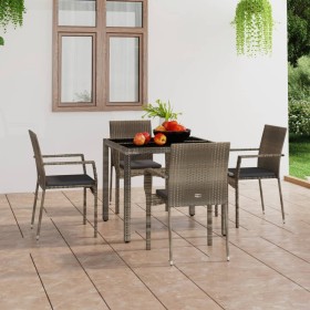 Garden chairs with cushions 4 units gray synthetic rattan by vidaXL, Garden chairs - Ref: Foro24-319884, Price: 234,86 €, Dis...