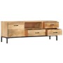 Solid mango wood TV stand 130x30x45 cm by vidaXL, TV Furniture - Ref: Foro24-247943, Price: 280,05 €, Discount: %